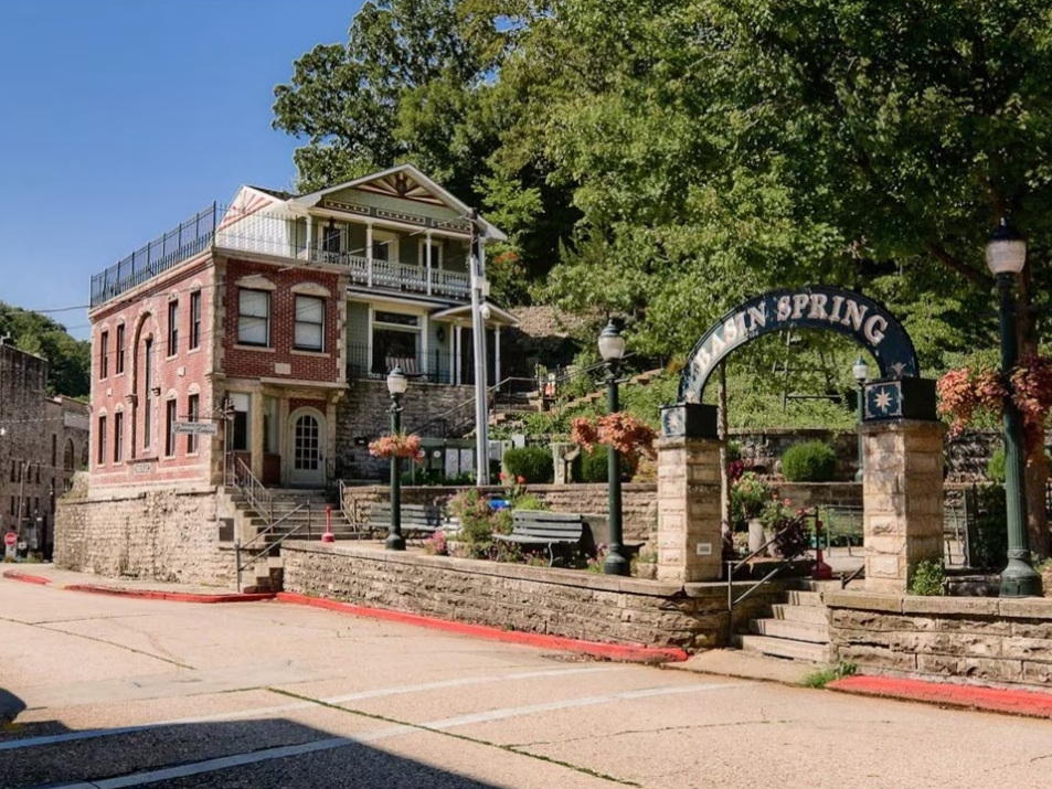 View of the front of the property and the park it overlooks.