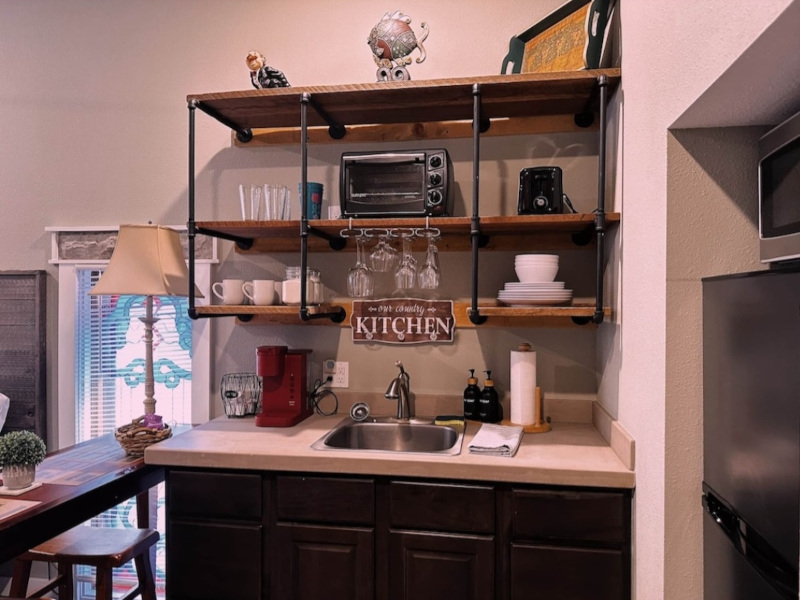 image of the upper studio kitchenette